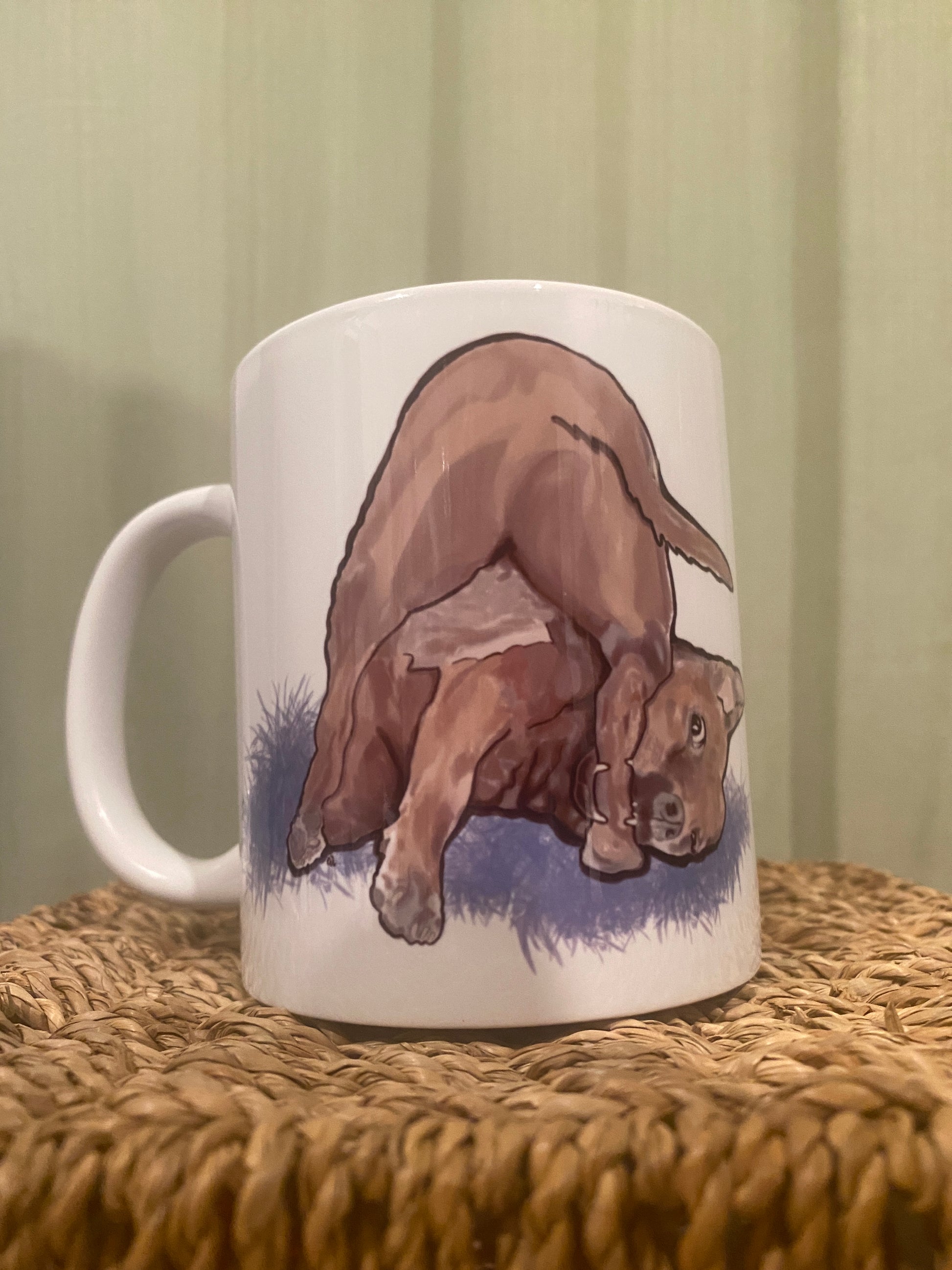 Dog Mug with playful design Kick that – Related By Art