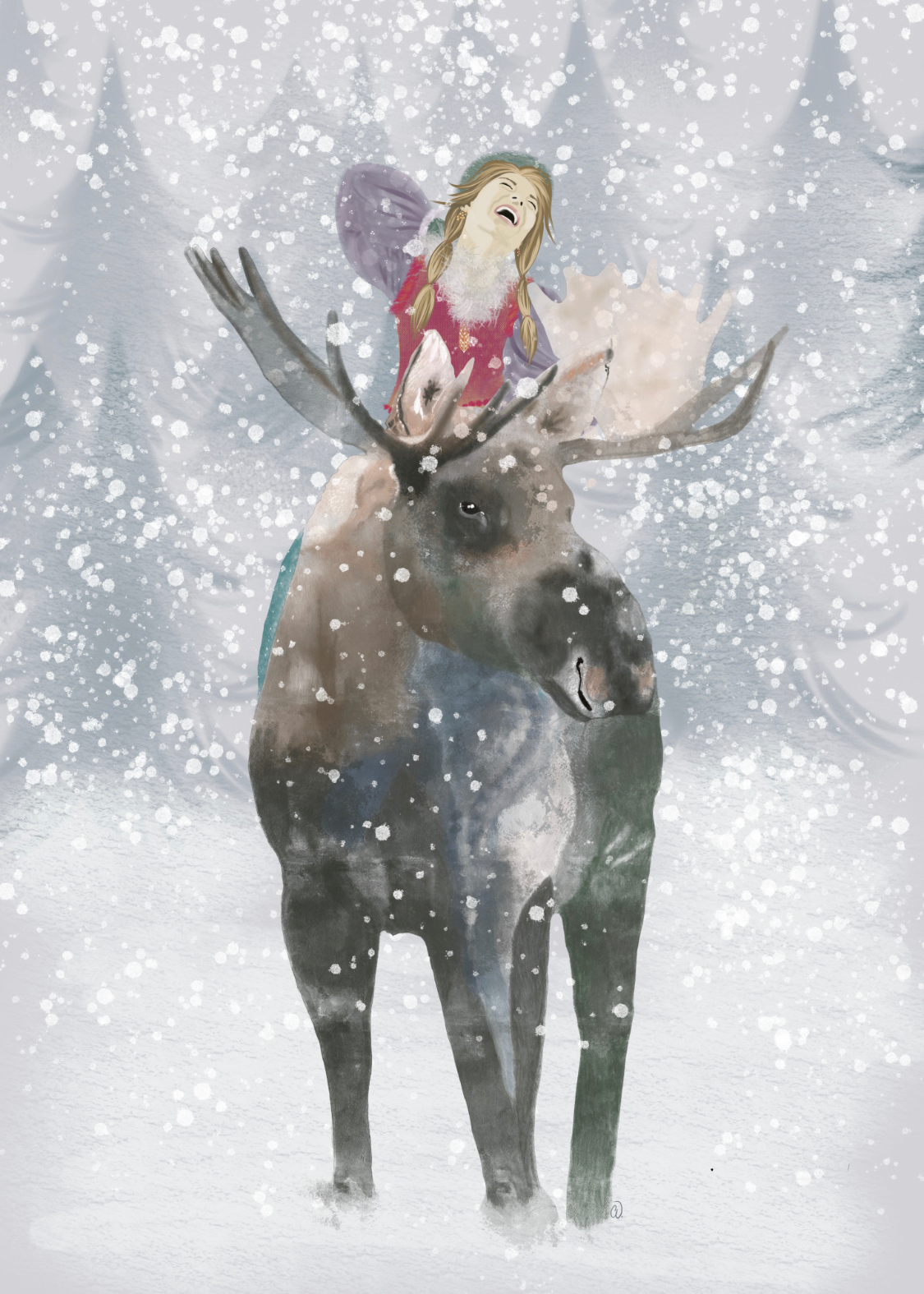A Girl And Her ElK