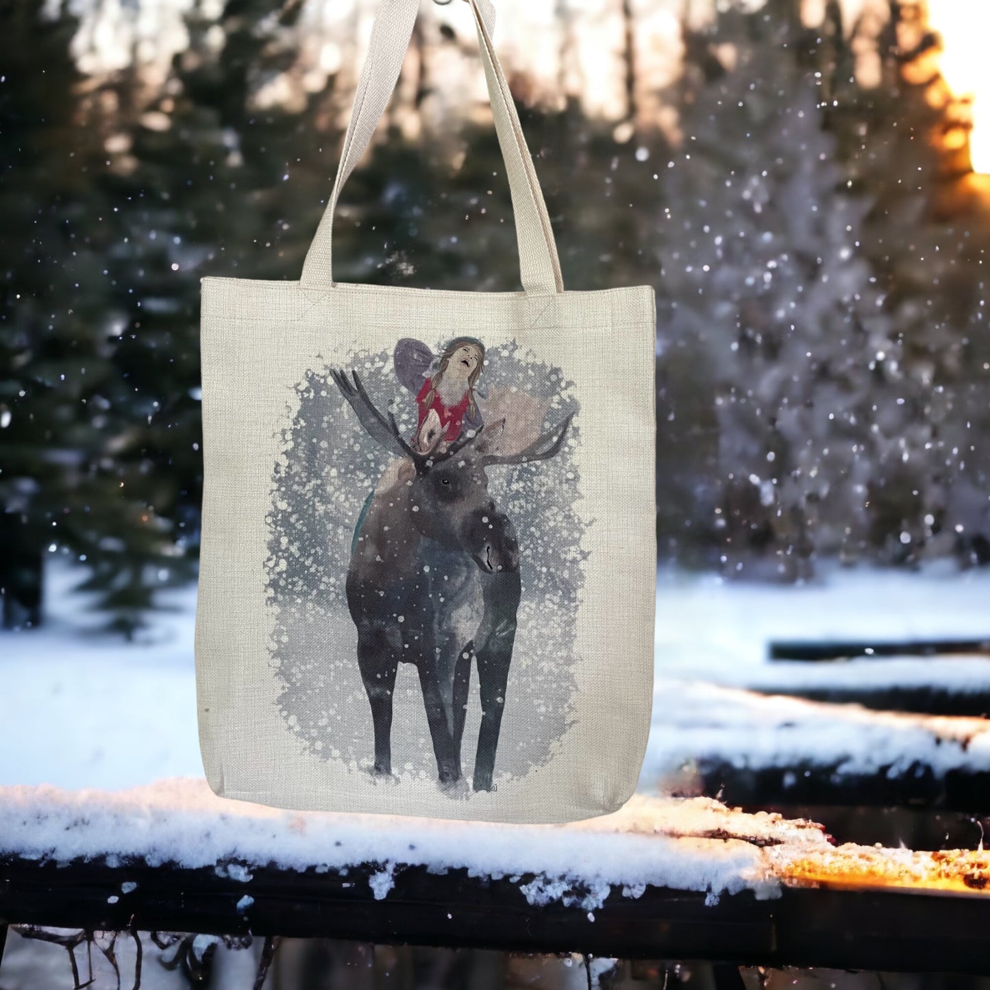 Tote Bag - Girl With Her Elk