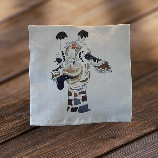 Cushion Cover - White Giraffe