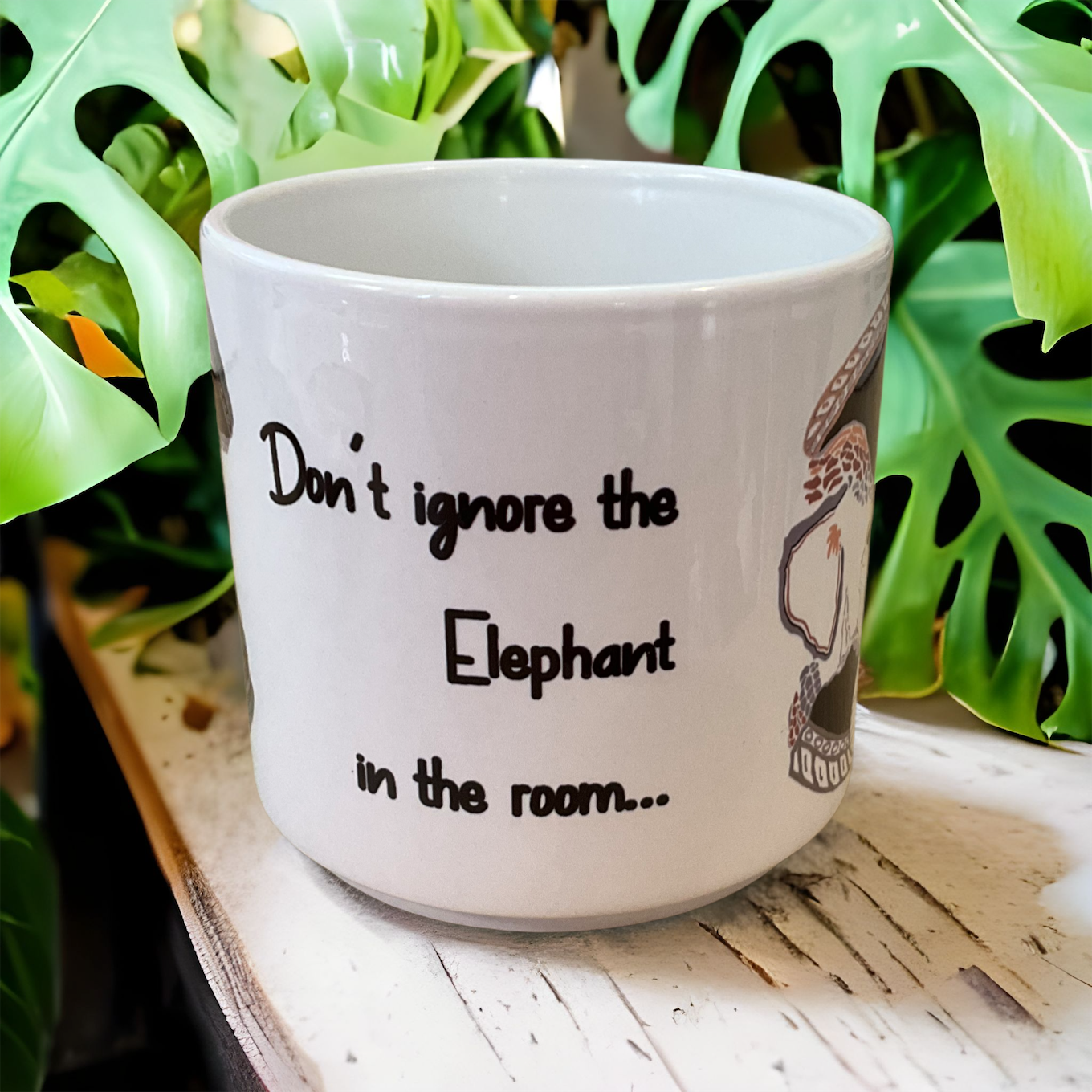 Elephant LOVE pair of Stackable Mugs (x2)